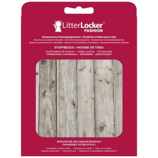 LitterLocker Fashion Stoff-Bezug Wood