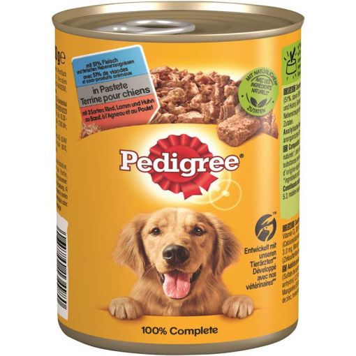 Pedigree Dose Adult 3 Sorten Rind, Lamm, Huhn 400g (Menge: 12 je Bestelleinheit)