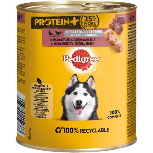 Pedigree Dose Protein Wild & Geflügel in Pastete 800g (Menge: 12 je Bestelleinheit)