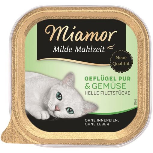 Miamor Schale Milde Mahlzeit Geflügel & Gemüse 100 g (Menge: 16 je Bestelleinheit)