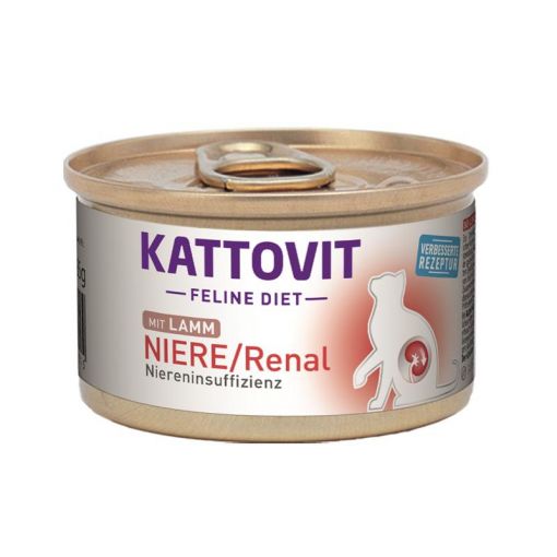 Kattovit Dose Feline Diet Niere/Renal mit Lamm bei Niereninsuffizienz 85g (Menge: 12 je Bestelleinheit)