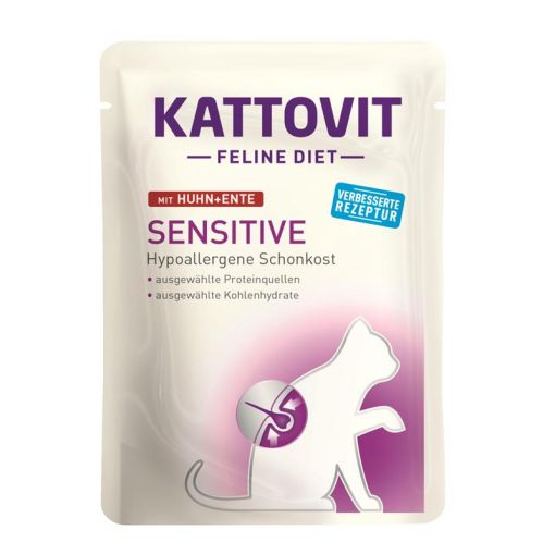 Kattovit PB Feline Diet Sensitive Huhn & Ente 85g (Menge: 24 je Bestelleinheit)