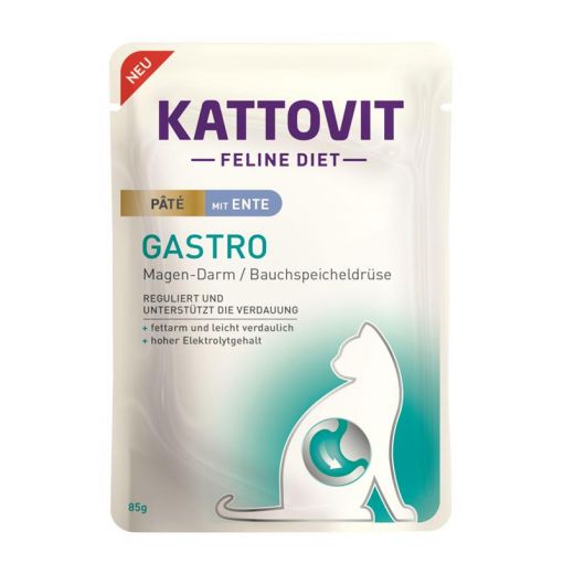 Kattovit PB Feline Gastro Paté mit Ente 85g (Menge: 10 je Bestelleinheit)