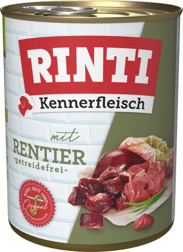 Rinti Dose Kennerfleisch Rentier 800 g (Menge: 12 je Bestelleinheit)