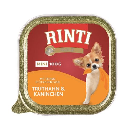 Rinti Schale Gold Mini Truthahn & Kaninchen 100 g (Menge: 16 je Bestelleinheit)