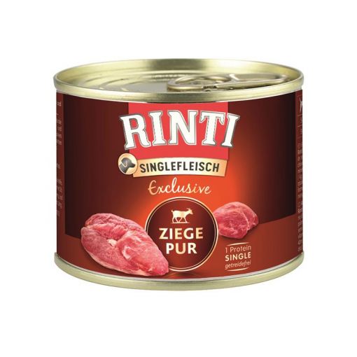 Rinti Dose Singlefleisch Exclusive Ziege Pur 185 g (Menge: 12 je Bestelleinheit)