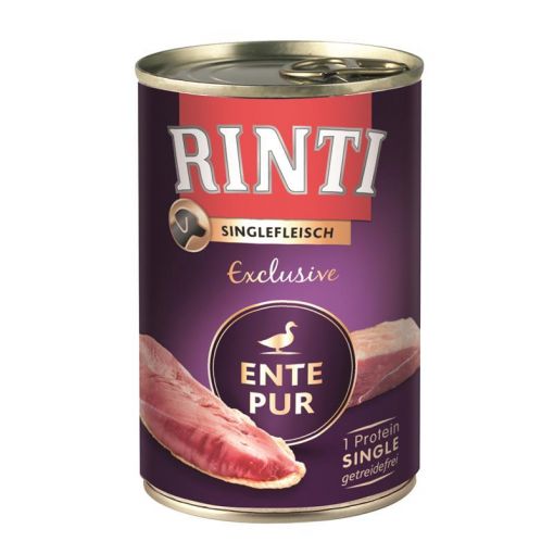 Rinti Dose Singlefleisch Exclusive Ente pur 400 g (Menge: 12 je Bestelleinheit)