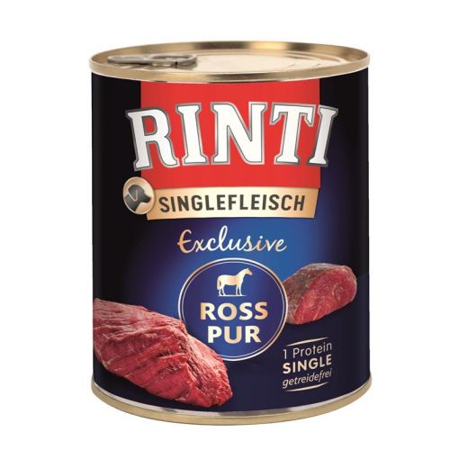 Rinti Dose Singlefleisch Ross Pur 800 g (Menge: 6 je Bestelleinheit)