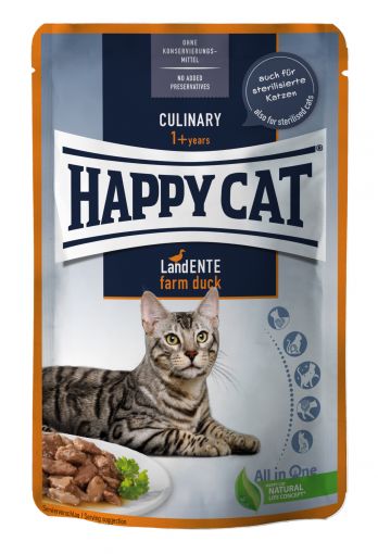 Happy Cat Pouches Culinary Land Ente 85g (Menge: 24 je Bestelleinheit)