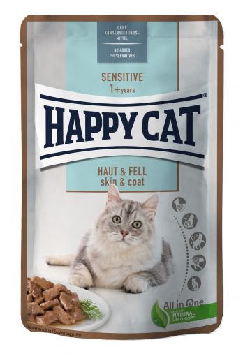 Happy Cat Pouches Sensitive Haut & Fell 85g (Menge: 24 je Bestelleinheit)