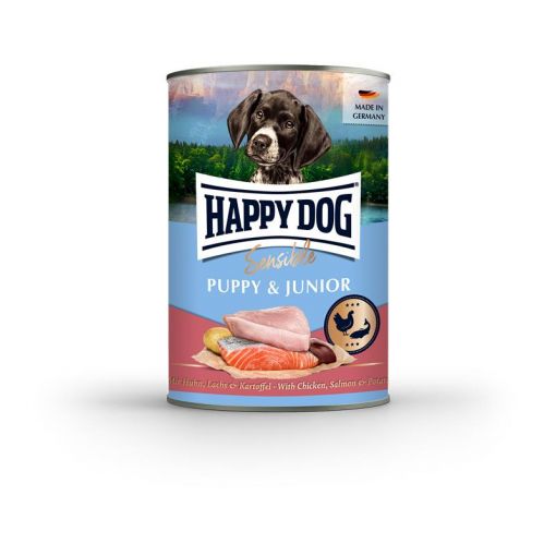 Happy Dog Dose Sensible Puppy Huhn, Lachs & Kartoffel 400g (Menge: 6 je Bestelleinheit)