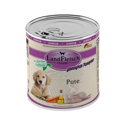 Landfleisch Dog Classic Junior Pute mit Gartengemüse 800g (Menge: 6 je Bestelleinheit)