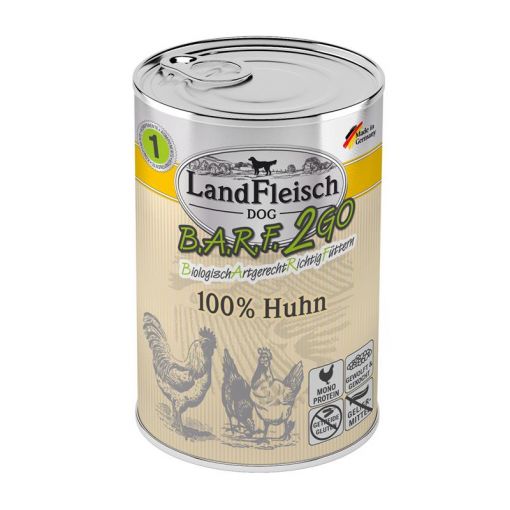 LandFleisch B.A.R.F.2GO 100 % vom Huhn 400g (Menge: 6 je Bestelleinheit)