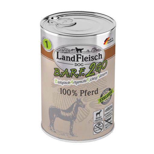 LandFleisch B.A.R.F.2GO Exklusiv Pferd 400g (Menge: 6 je Bestelleinheit)