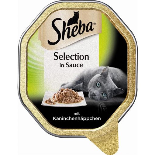 Sheba Schale Selection in Sauce Kaninchenhäppchen 85g (Menge: 22 je Bestelleinheit)