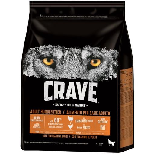 Crave Dog Trockenfutter Truthahn & Huhn 2,8 kg