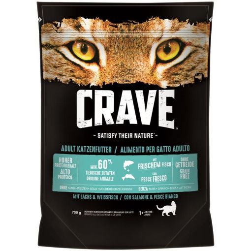 Crave Cat Trocken Lachs & Weissfisch 750 g