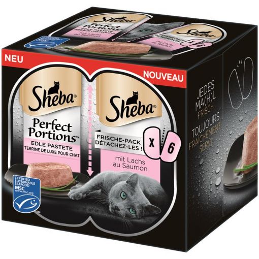 Sheba Perfect Portions mit Lachs 6x37,5g (Menge: 8 je Bestelleinheit)