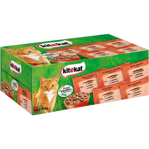 Kitekat Portionsbeutel Multipack Bunte Vielfalt in Sauce 48 x 100g