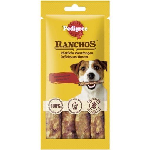 Pedigree Ranchos Beutel Köstliche Kaustangen mit Rind Geschmack 40g (Menge: 12 je Bestelleinheit)