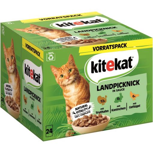 Kitekat P.B. Multipack Landpicknick in Sauce 24x85g (Menge: 2 je Bestelleinheit)