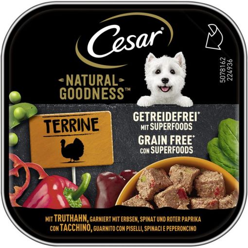 Cesar Schale Natural Goodness Terrine Getreidefrei Superfoods Truthahn 100g (Menge: 16 je Bestelleinheit)