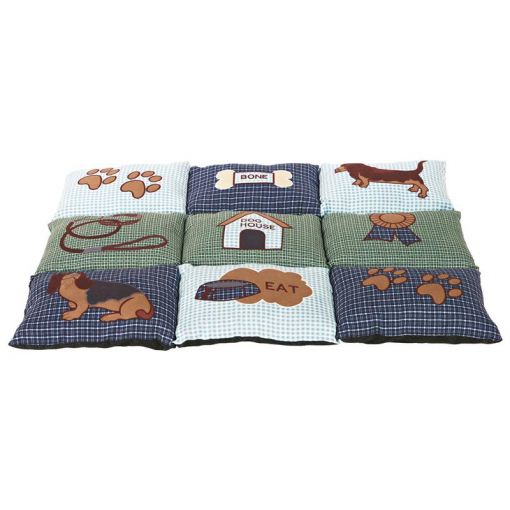 Trixie Hunde Kissen Patchwork blau/grün 80 x 55 cm