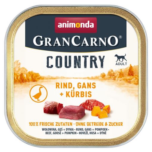 Animonda Dog GranCarno Country Adult Rind, Gans & Kürbis 150g (Menge: 22 je Bestelleinheit)