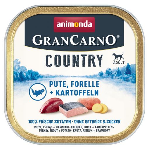 Animonda Dog GranCarno Country Adult Pute, Forelle & Kartoffel 150g (Menge: 22 je Bestelleinheit)