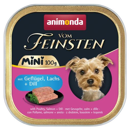 Animonda vom Feinsten Mini Adult mit Geflügel, Lachs & Dill 100g (Menge: 32 je Bestelleinheit)