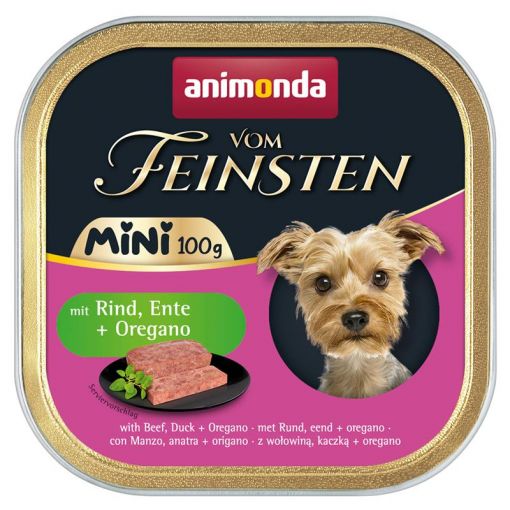 Animonda Dog vom Feinsten Mini Adult mit Rind, Ente & Oregano 100g (Menge: 32 je Bestelleinheit)