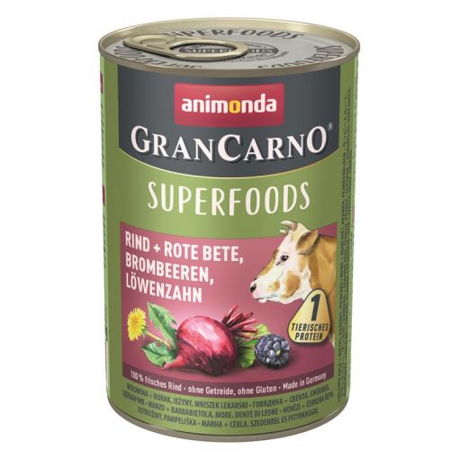 Animonda Dog GranCarno Adult Superfood Rind & Rote Beete 400g (Menge: 6 je Bestelleinheit)