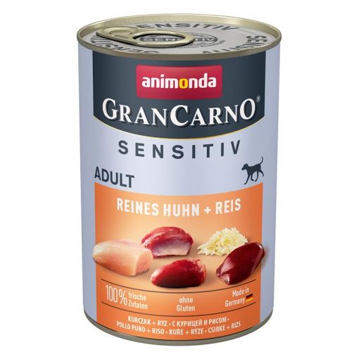 Animonda Dog GranCarno Adult Sensitive Reines Huhn & Reis 400g (Menge: 6 je Bestelleinheit)