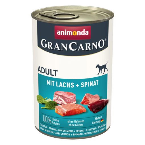 Animonda GranCarno Adult mit Lachs & Spinat 400g (Menge: 6 je Bestelleinheit)