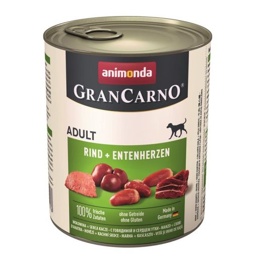 Animonda Dog GranCarno Adult Rind & Entenherzen 800g (Menge: 6 je Bestelleinheit)