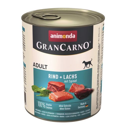 Animonda GranCarno Adult Rind, Lachs & Spinat 800g (Menge: 6 je Bestelleinheit)