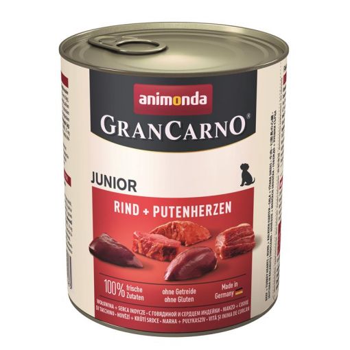 Animonda GranCarno Junior Rind & Putenherz 800g (Menge: 6 je Bestelleinheit)