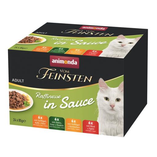 Animonda Cat vom Feinsten Raffinesse Mixpaket Adult in Sauce  24 x 85g (Menge: 4 je Bestelleinheit)