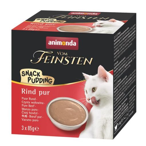 Animonda Cat vom Feinsten Adult Snack-Pudding MP Rind pur 3x85g