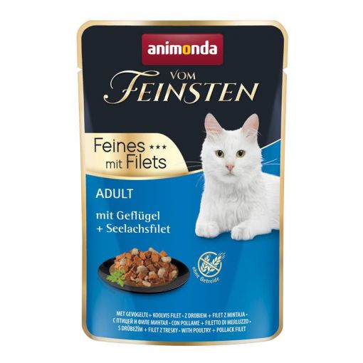 Animonda Cat vom Feinsten Adult Geflügel & Seelachsfilet 85g (Menge: 18 je Bestelleinheit)