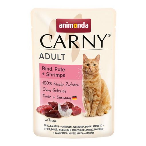 Animonda Cat Carny Adult Rind, Pute & Shrimps 85g (Menge: 12 je Bestelleinheit)