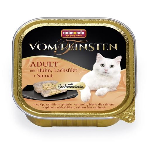 Animonda Cat vom Feinsten Schlemmerkern mit Huhn, Lachsfilet & Spinat 100g (Menge: 32 je Bestelleinheit)