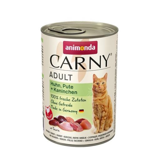 Animonda Cat Carny Adult Huhn, Pute & Kaninchen 400g (Menge: 6 je Bestelleinheit)