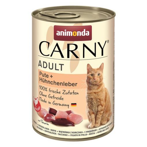 Animonda Cat Carny Adult Pute & Hühnchenleber 400g (Menge: 6 je Bestelleinheit)