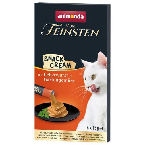 Animonda Snack Vom Feinsten Cream Adult mit Leberwurst & Gartengemüse 6x15 g (Menge: 11 je Bestelleinheit)