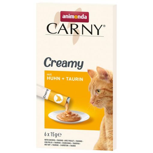 Animonda Snack Carny Creamy Adult Huhn & Taurin 6x15 g (Menge: 11 je Bestelleinheit)