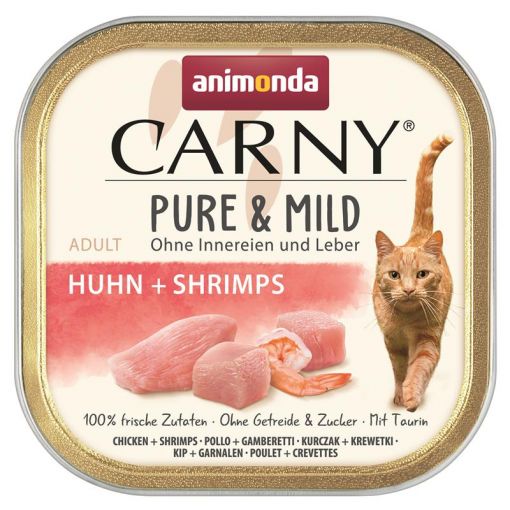 Animonda Cat Carny Adult Pure & Mild Huhn & Shrimps 100g (Menge: 32 je Bestelleinheit)