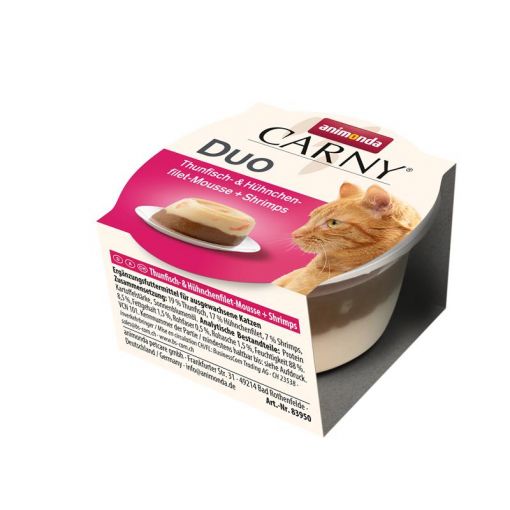 Animonda Carny Adult Duo Thunfischfilet & Hühnchenfilet Mousse 70g (Menge: 24 je Bestelleinheit)