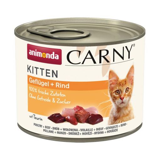 Animonda Cat Carny Kitten Geflügel & Rind 200g (Menge: 12 je Bestelleinheit)