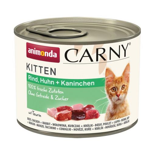 Animonda Cat Carny Kitten Rind, Huhn & Kaninchen 200g (Menge: 12 je Bestelleinheit)